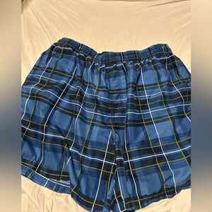 Blue Plaid Shorts